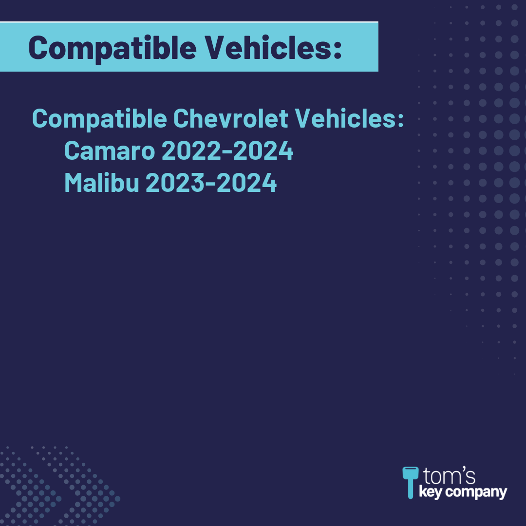 Like New Refurbished 4-Button Smart Key Fob with Lock, Unlock, Trunk, Panic for Select Chevrolet Vehicles (CHESK-4B-TR-929-REF-K)