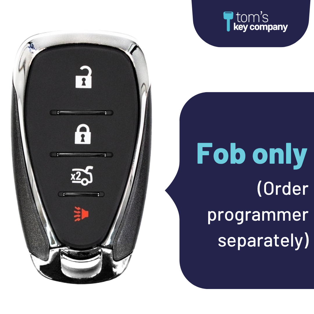 Like New Refurbished 4-Button Smart Key Fob with Lock, Unlock, Trunk, Panic for Select Chevrolet Vehicles (CHESK-4B-TR-929-REF-K)