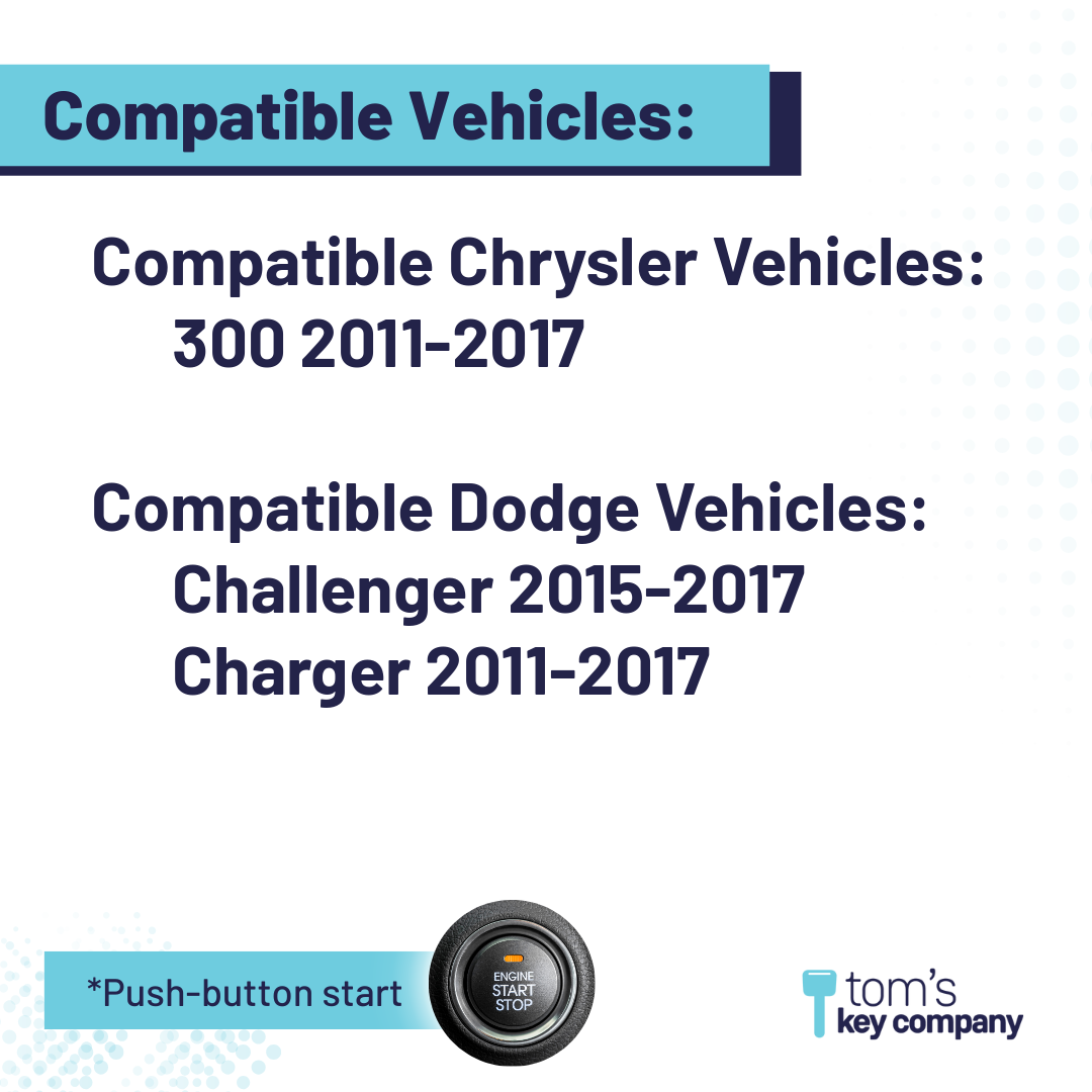 Ultimate Smart Key Bundle with Programming Tool, Refurbished 4-Button Smart Key Fob and Key By Photo for Select Chrysler and Dodge Vehicles (CHRSK-4B-603-K-UKB)