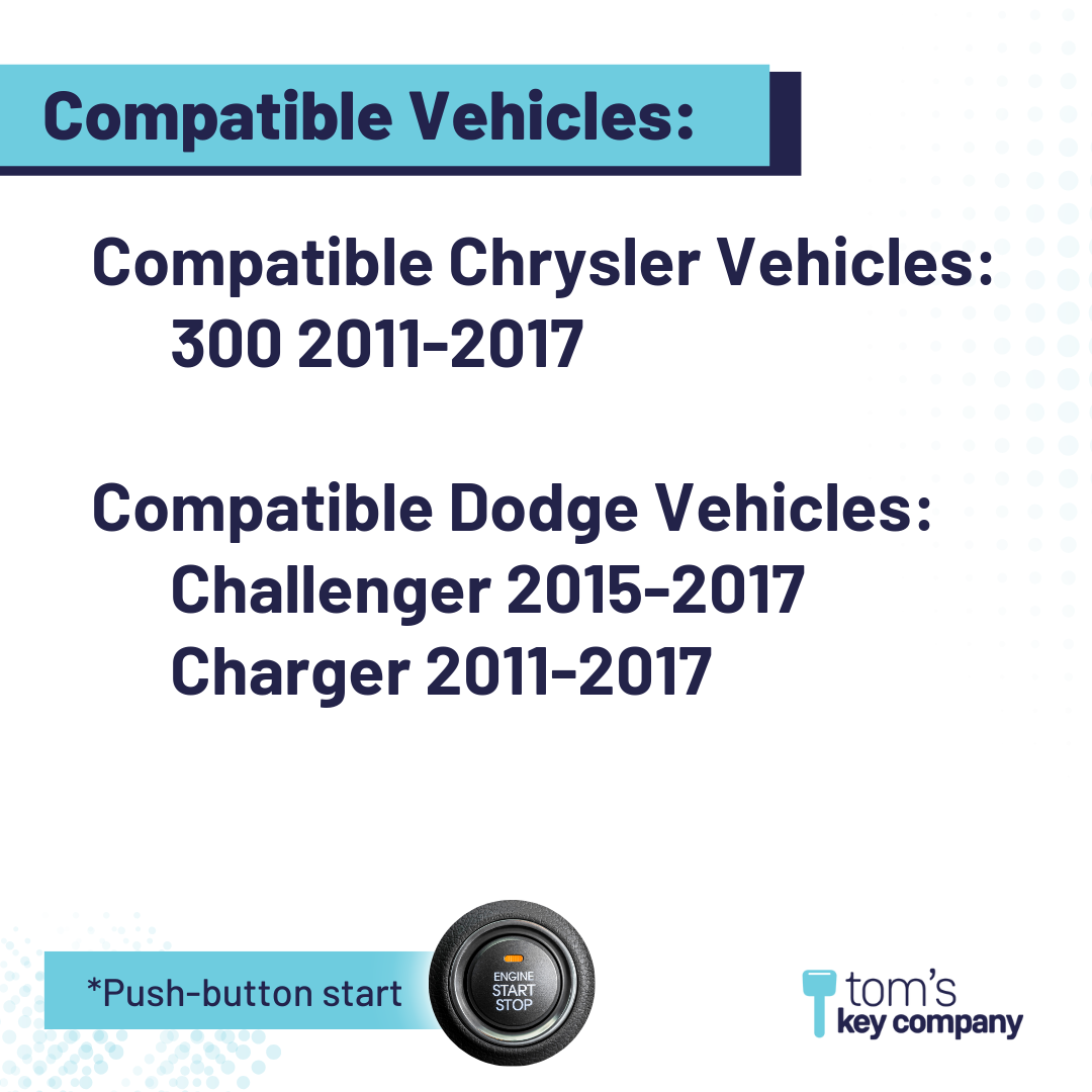 Ultimate Smart Key Bundle with Programming Tool, Refurbished 4-Button Smart Key Fob and Key By Photo for Select Chrysler and Dodge Vehicles (CHRSK-4B-603-K-UKB)