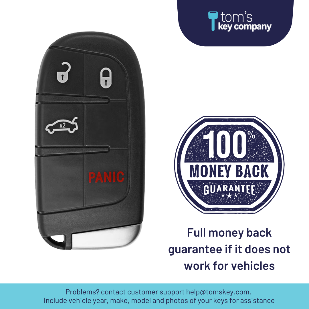 Ultimate Smart Key Bundle with Programming Tool, Refurbished 4-Button Smart Key Fob and Key By Photo for Select Chrysler and Dodge Vehicles (CHRSK-4B-603-K-UKB)