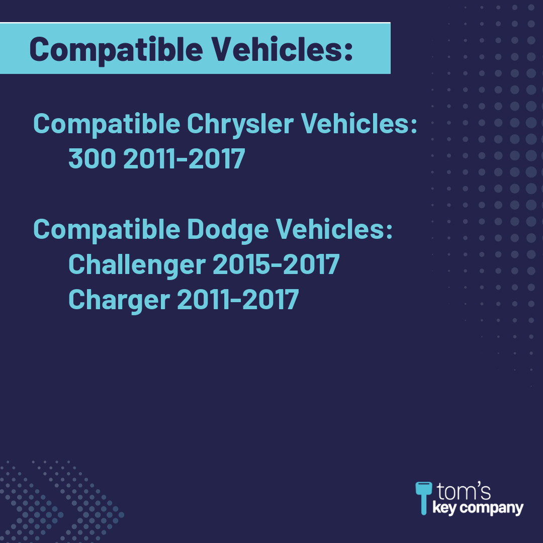 Like New Refurbished 4-Button Smart Key Fob with Lock, Unlock, Trunk, Panic for Select Chrysler and Dodge Vehicles (CHRSK-4B-603-K)