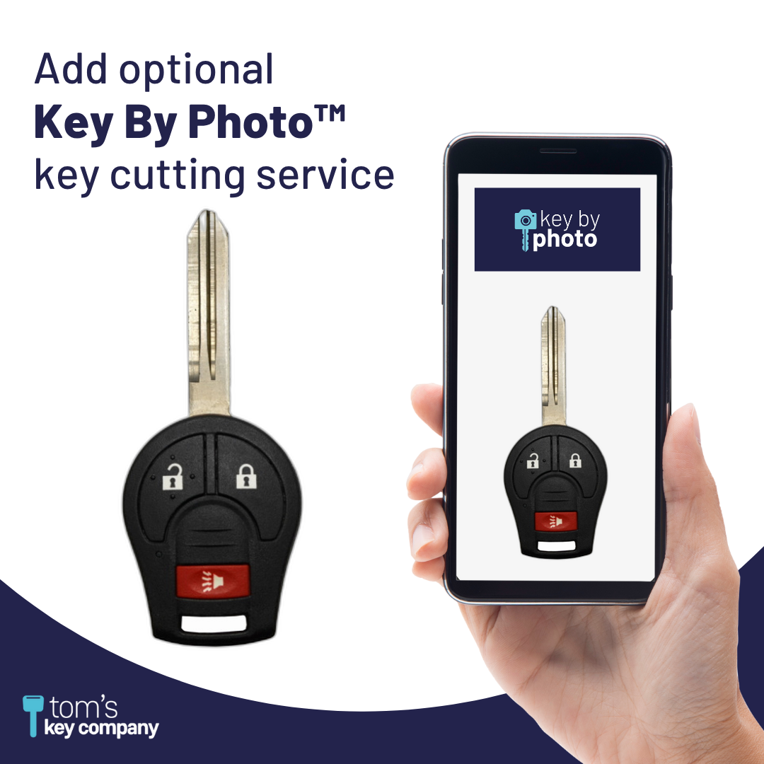 Brand New Aftermarket 3-Button Remote Key with Lock, Unlock, Panic for Select Nissan Vehicles (CWTWB1U751-3B)