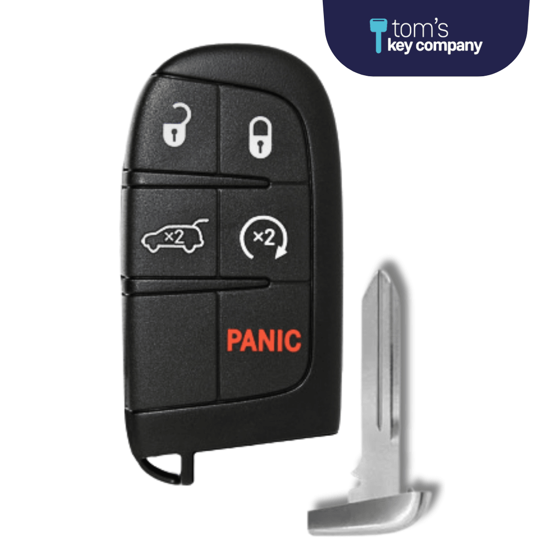 Dodge and Jeep Aftermarket Smart Key 5-Button with Hatch Release & Remote Start (DJSK-5B-HATCH-RS-TMB)