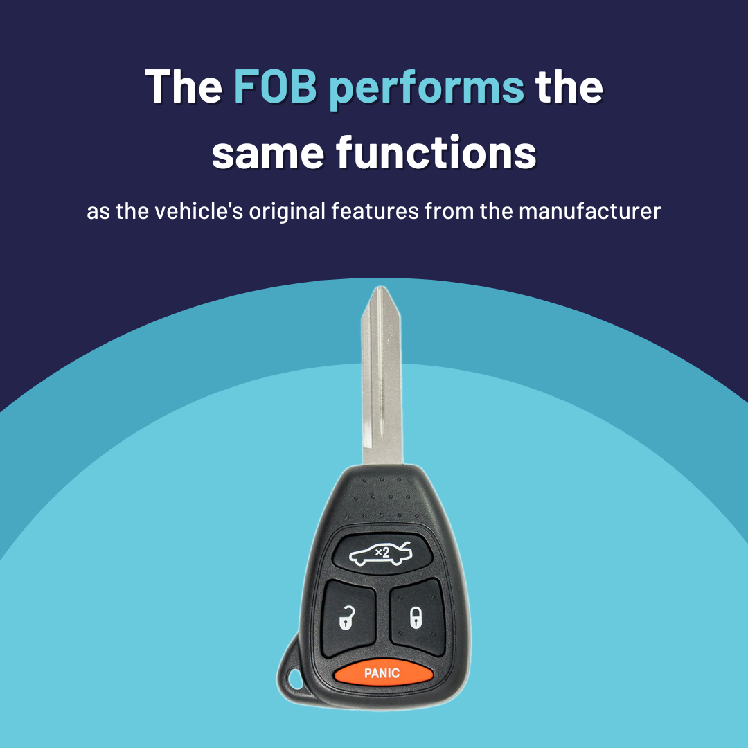 Ultimate Remote Key Bundle with Programming Tool, Aftermarket 4-Button Remote Key and Key By Photo for Select Dodge Vehicles (DODCK-4B-TR-871-K-UKB)