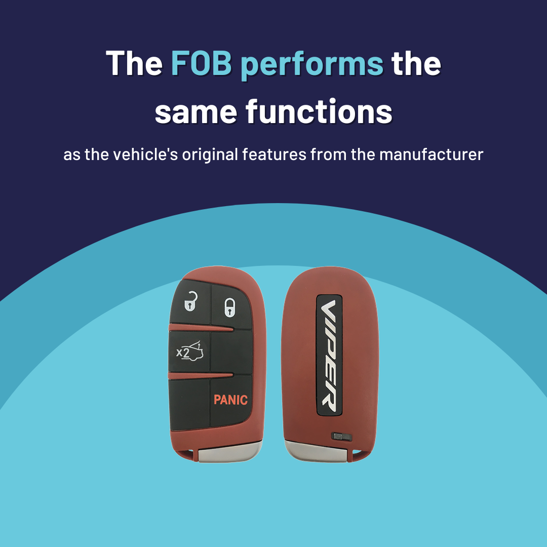 Ultimate Smart Key Bundle with Programming Tool, Refurbished 4-Button Smart Key Fob and Key By Photo for Select Dodge Vehicles (DODSK-4B-TR-1640-REF-K-UKB)