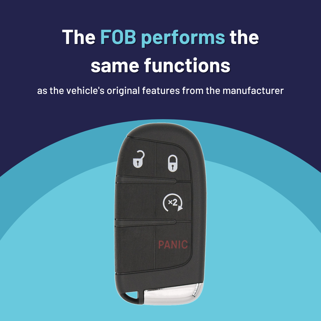 Ultimate Smart Key Bundle with Programming Tool, Refurbished 4-Button Smart Key Fob and Key By Photo for Select FIAT Vehicles (FIASK-4B-RS-164-K-UKB)