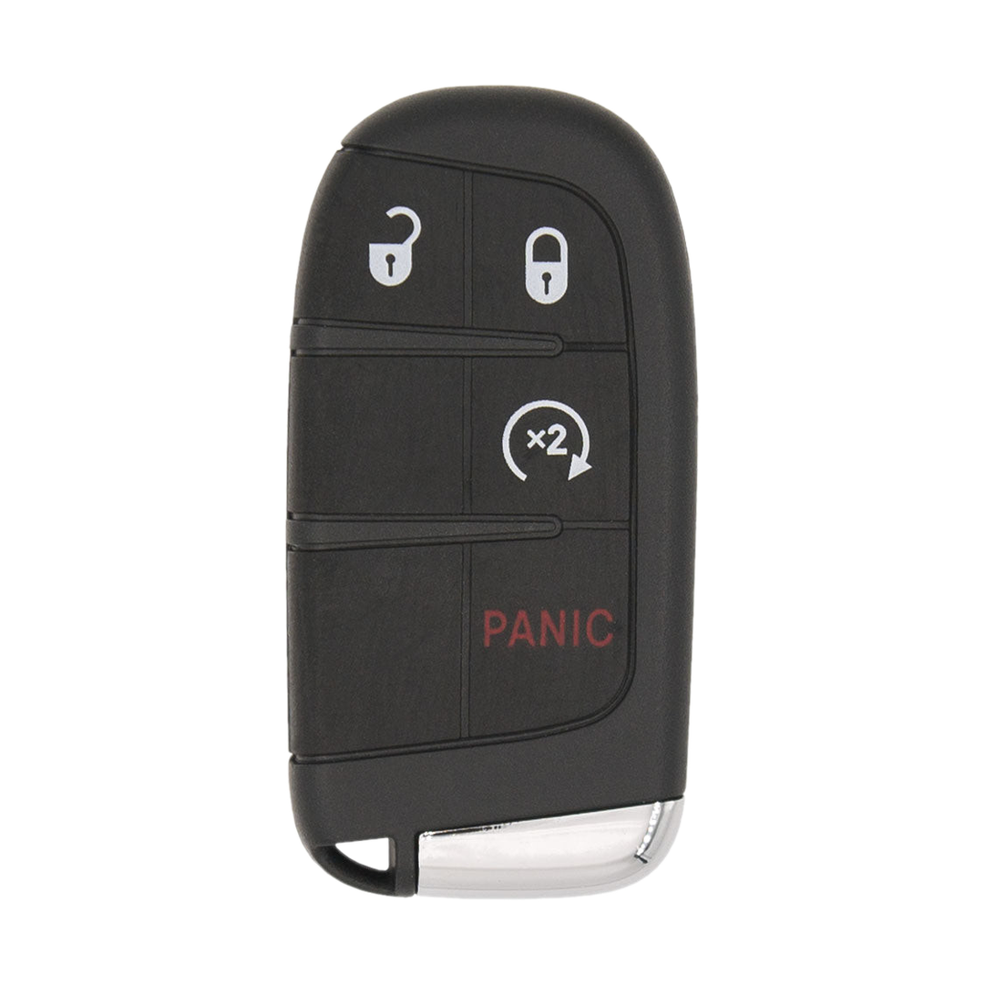 Brand New Aftermarket 4-Button Smart Key Fob with Lock, Unlock, Remote Start, Panic for Select FIAT Vehicles (FIASK-4B-RS-164-K)