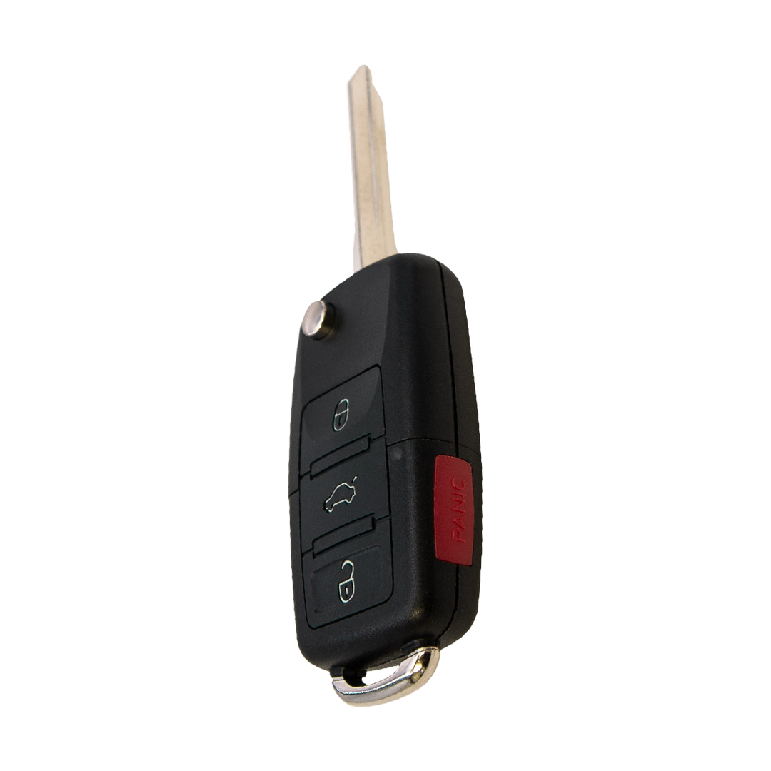 Brand New Aftermarket 4-Button Remote Key with Lock, Unlock, Trunk, Panic for Select Ford, Lincoln and Mercury Vehicles (FORCK-4B-TR-R8073-K)
