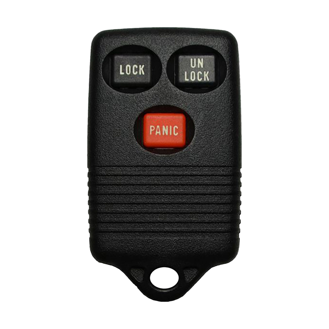 Brand New Aftermarket 3-Button Remote Fob with Lock, Unlock, Panic for Select Ford Vehicles (FORFOB-3B-752-RC-K)