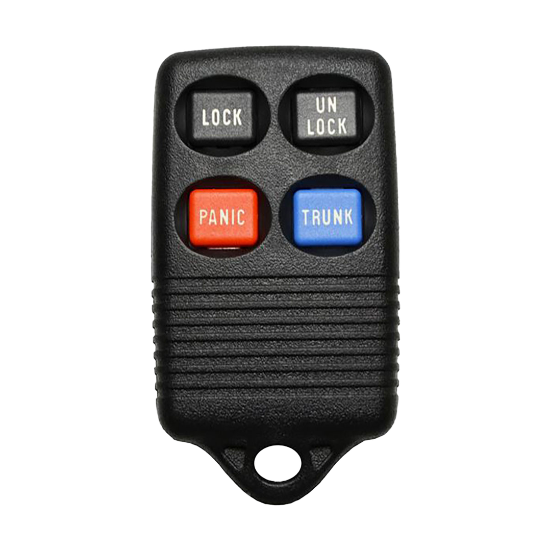 Brand New Aftermarket 4-Button Remote Fob with Lock, Unlock, Trunk, Panic for Select Ford and Mercury Vehicles (FORFOB-4B-TR-756-RC-K)
