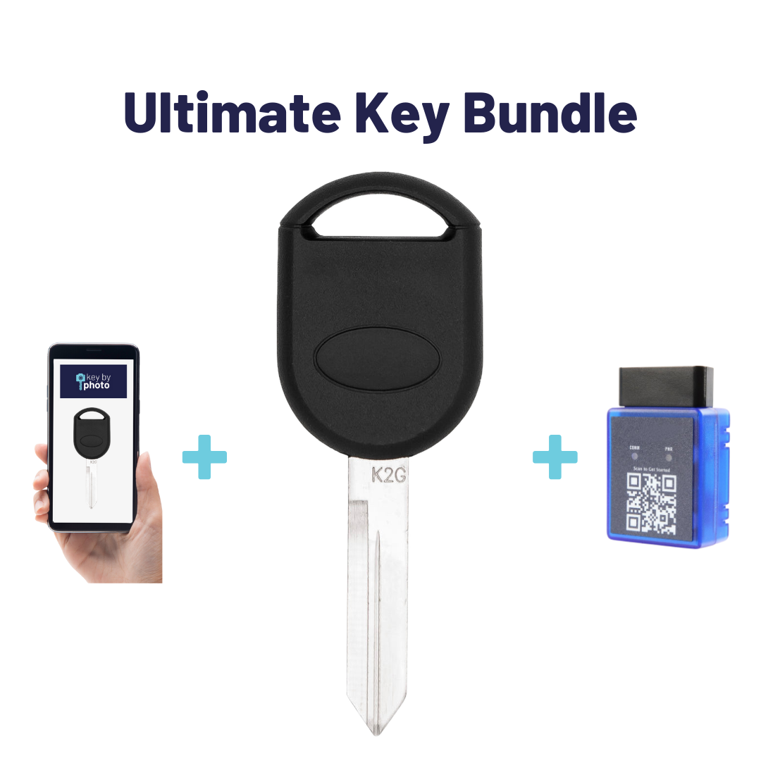 Ultimate Key Bundle with Programming Tool, Aftermarket Transponder Key and Key By Photo for Select Ford, Lincoln and Mercury Vehicles (FORKEY-4D63-UKB)