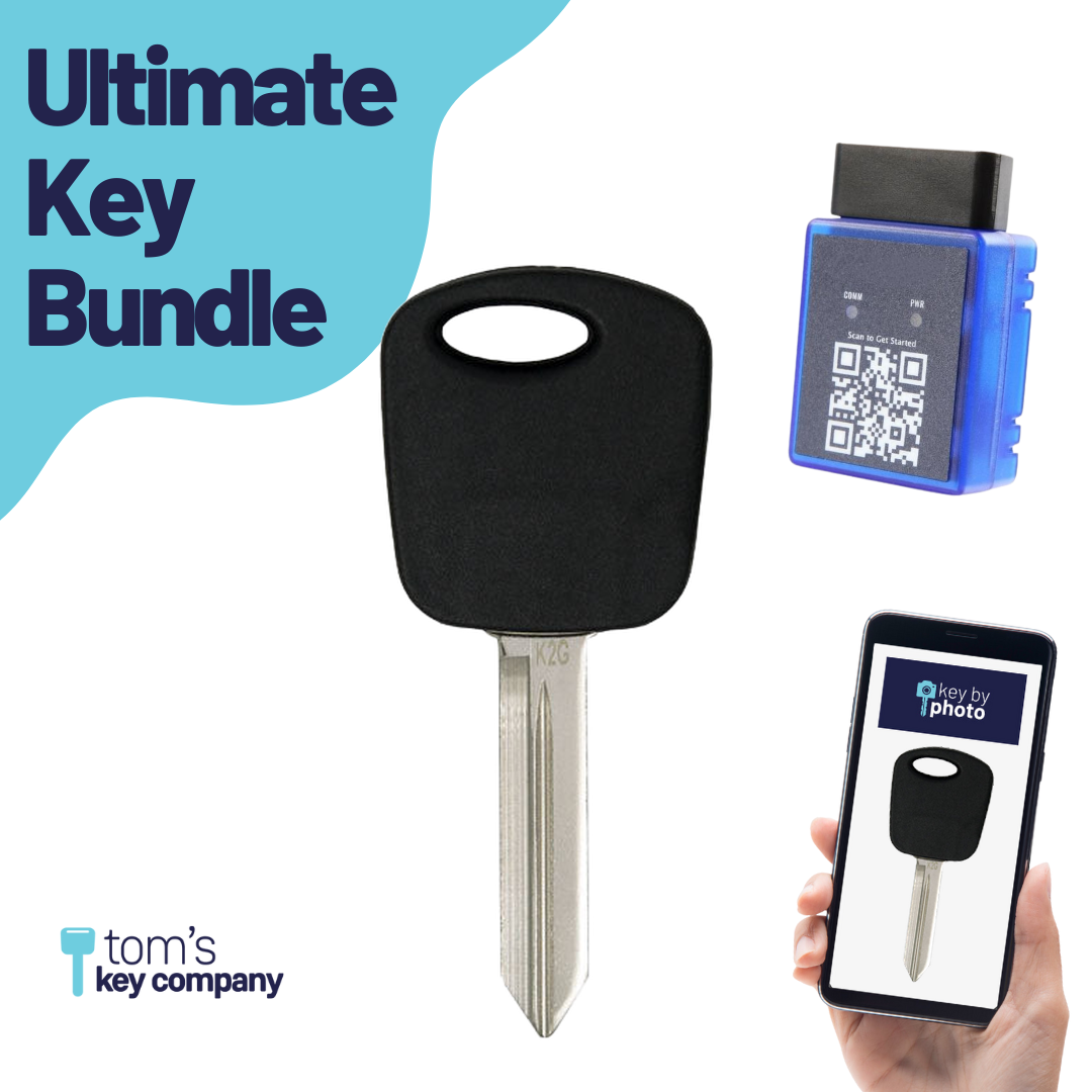 Ultimate Key Bundle with Programming Tool, Aftermarket Transponder Key and Key By Photo for Select Ford, Lincoln and Mazda Vehicles (FORKEY-4PT-K-UKB)