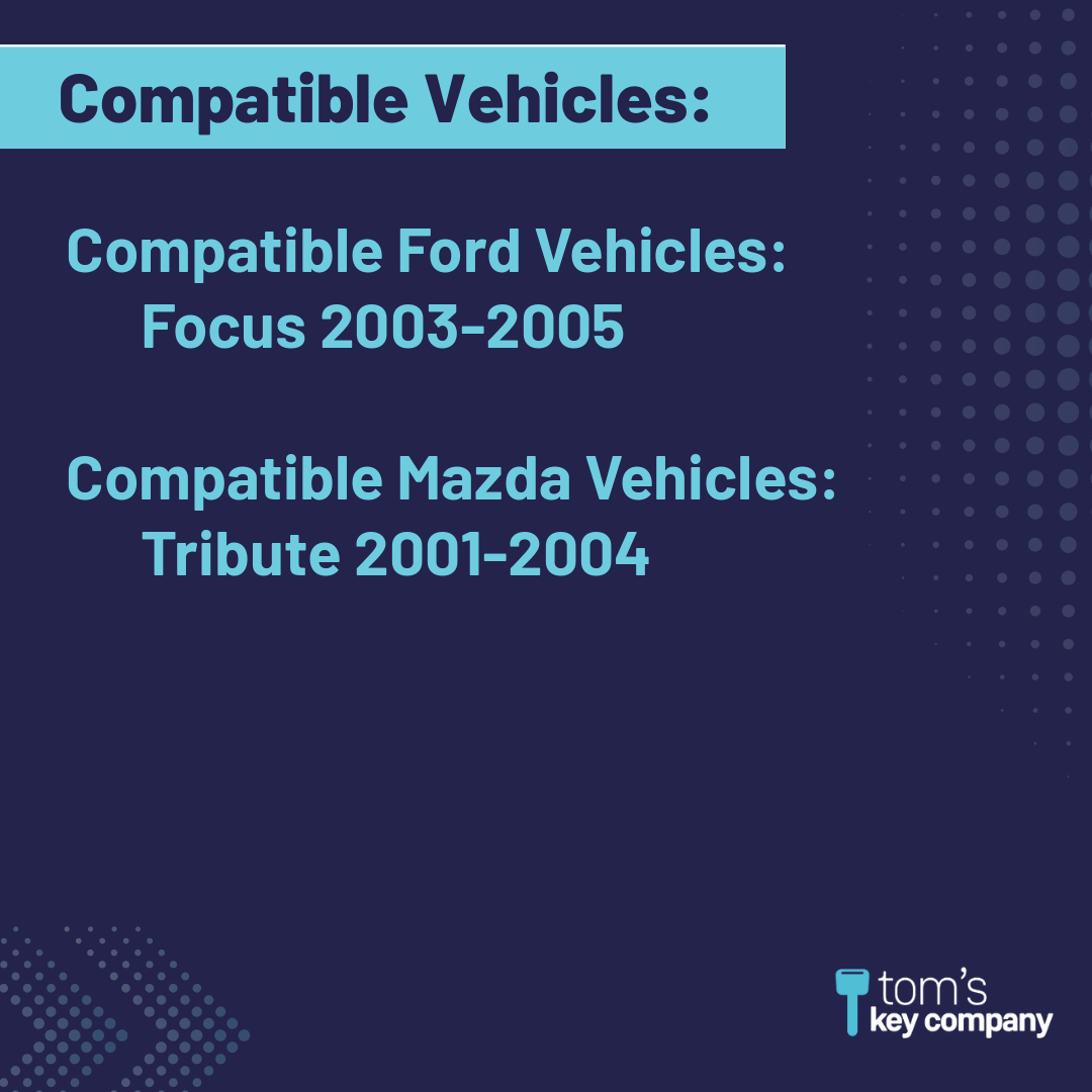 Brand New Aftermarket Transponder Key for Select Ford and Mazda Vehicles (FORKEY-4PT-K)