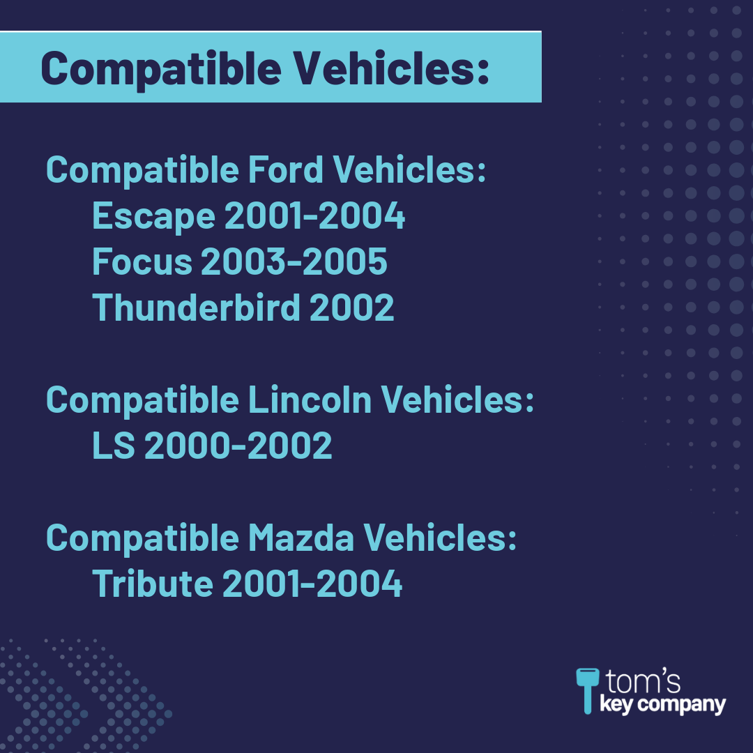 Brand New Aftermarket Transponder Key for Select Ford, Lincoln and Mazda Vehicles (FORKEY-4PT-K)