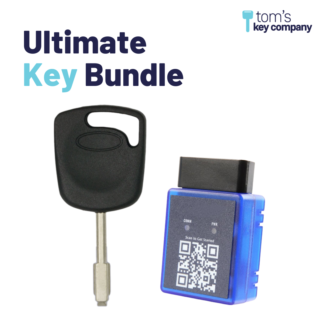 Ultimate Key Bundle with Programming Tool, Aftermarket Transponder Key for Select Ford Vehicles (FORKEY-7PT-K-UKB)