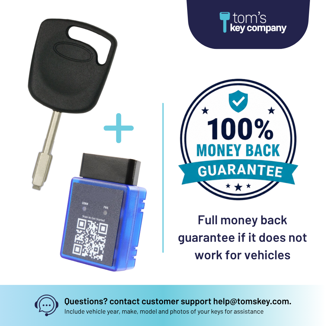 Ultimate Key Bundle with Programming Tool, Aftermarket Transponder Key for Select Ford Vehicles (FORKEY-7PT-K-UKB)