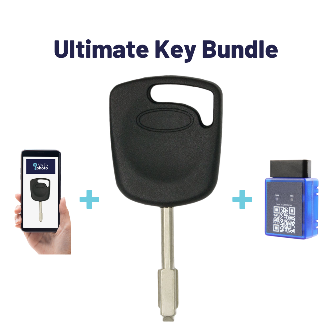 Ultimate Key Bundle with Programming Tool, Aftermarket Transponder Key and Key By Photo for Select Ford Vehicles (FORKEY-7PT-K-UKB)