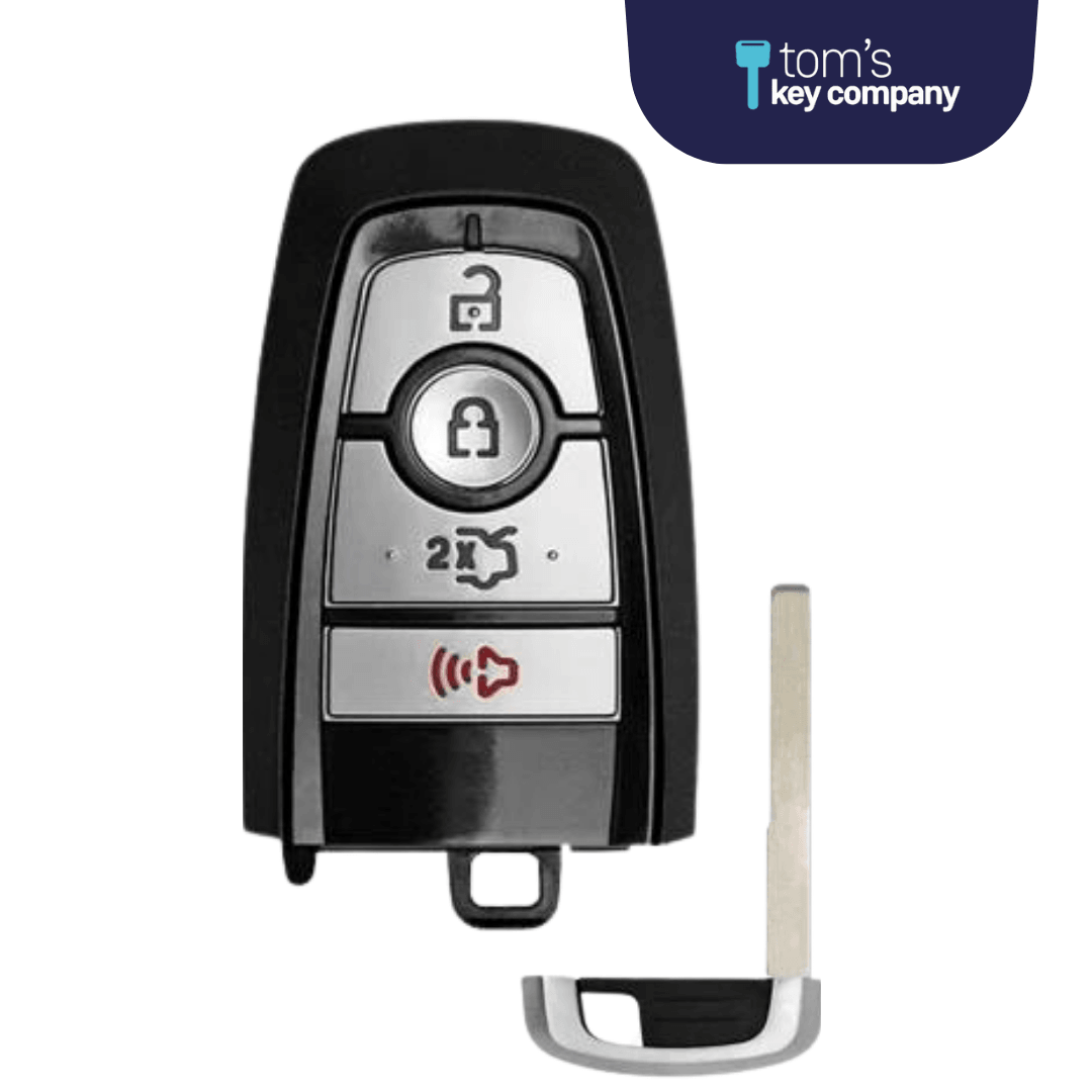 Ford Edge, Explorer, Fusion, Mustang, 4-Button Smart Key with Trunk Release - ND (FORSK-4B-FOB-HITAG)
