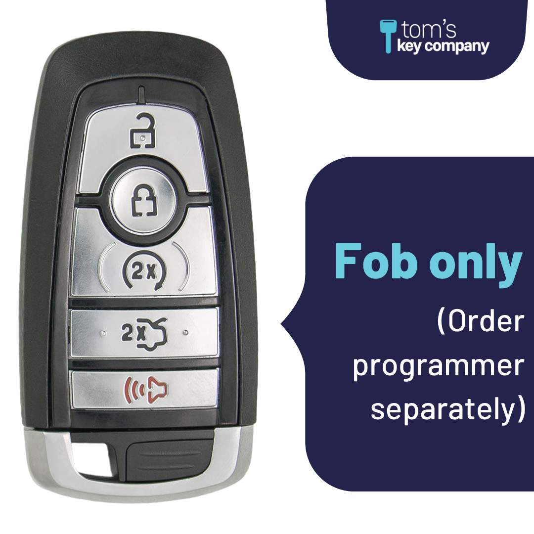 Like New Refurbished 5-Button Smart Key Fob with Lock, Unlock, Remote Start, Trunk, Panic for Select Lincoln Vehicles (FORSK-5B-FOB-HITAG)