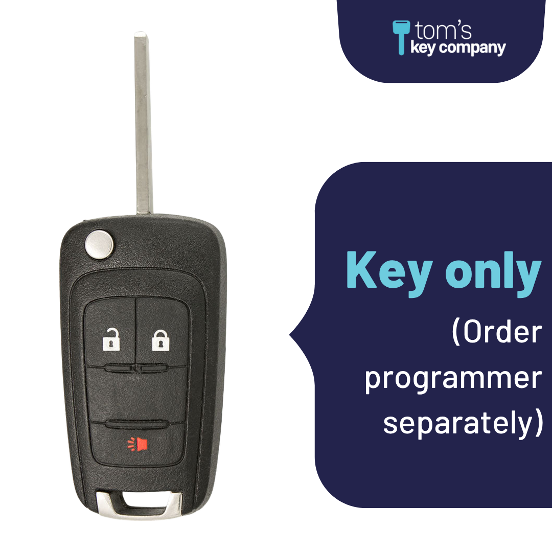 Brand New Aftermarket 3-Button Remote Key with Lock, Unlock, Panic for Select GMC Vehicles (GMC-3B-772-K)