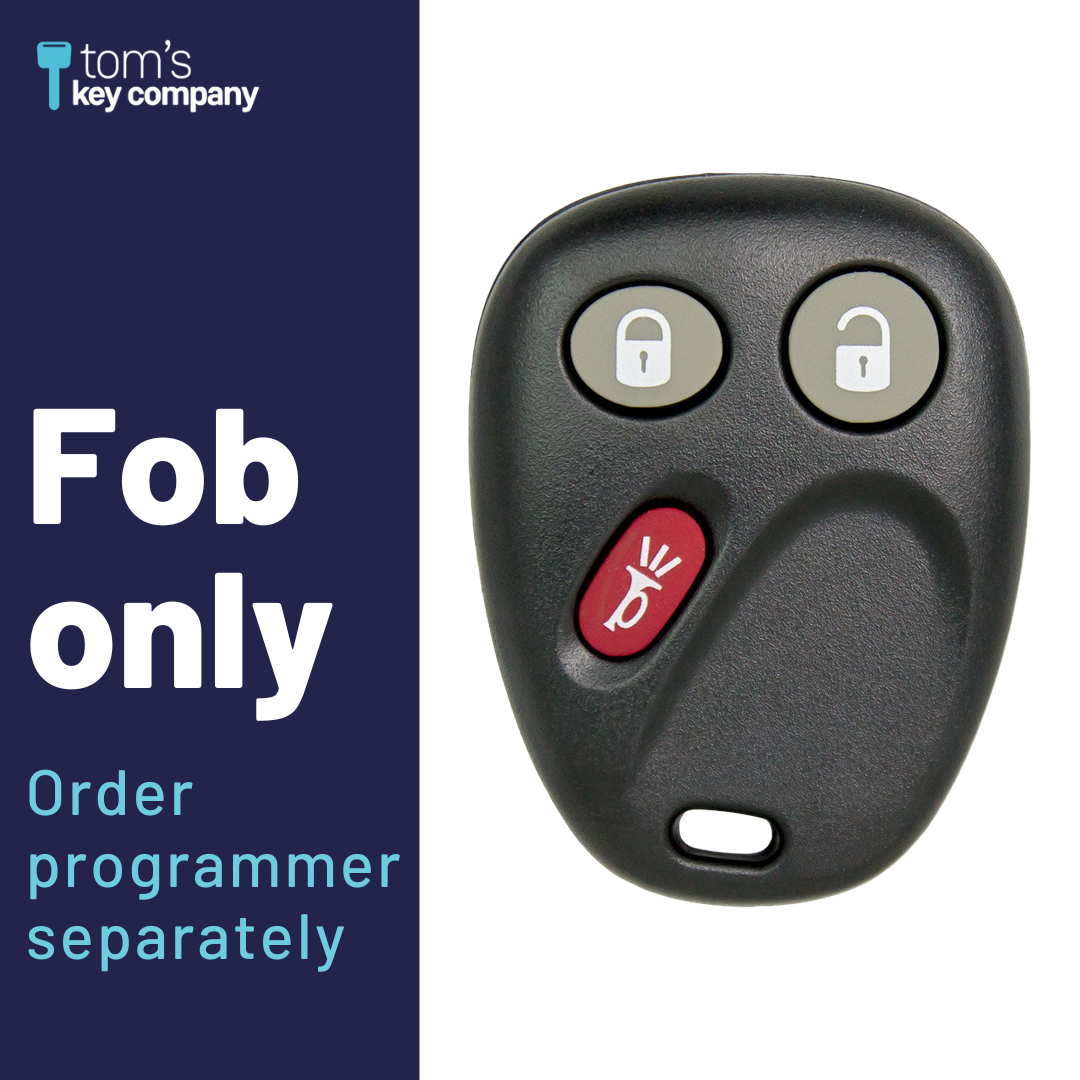 Brand New Aftermarket 3-Button Remote Fob with Lock, Unlock, Panic for Select GMC Vehicles (GMCFOB-3B-578-K)