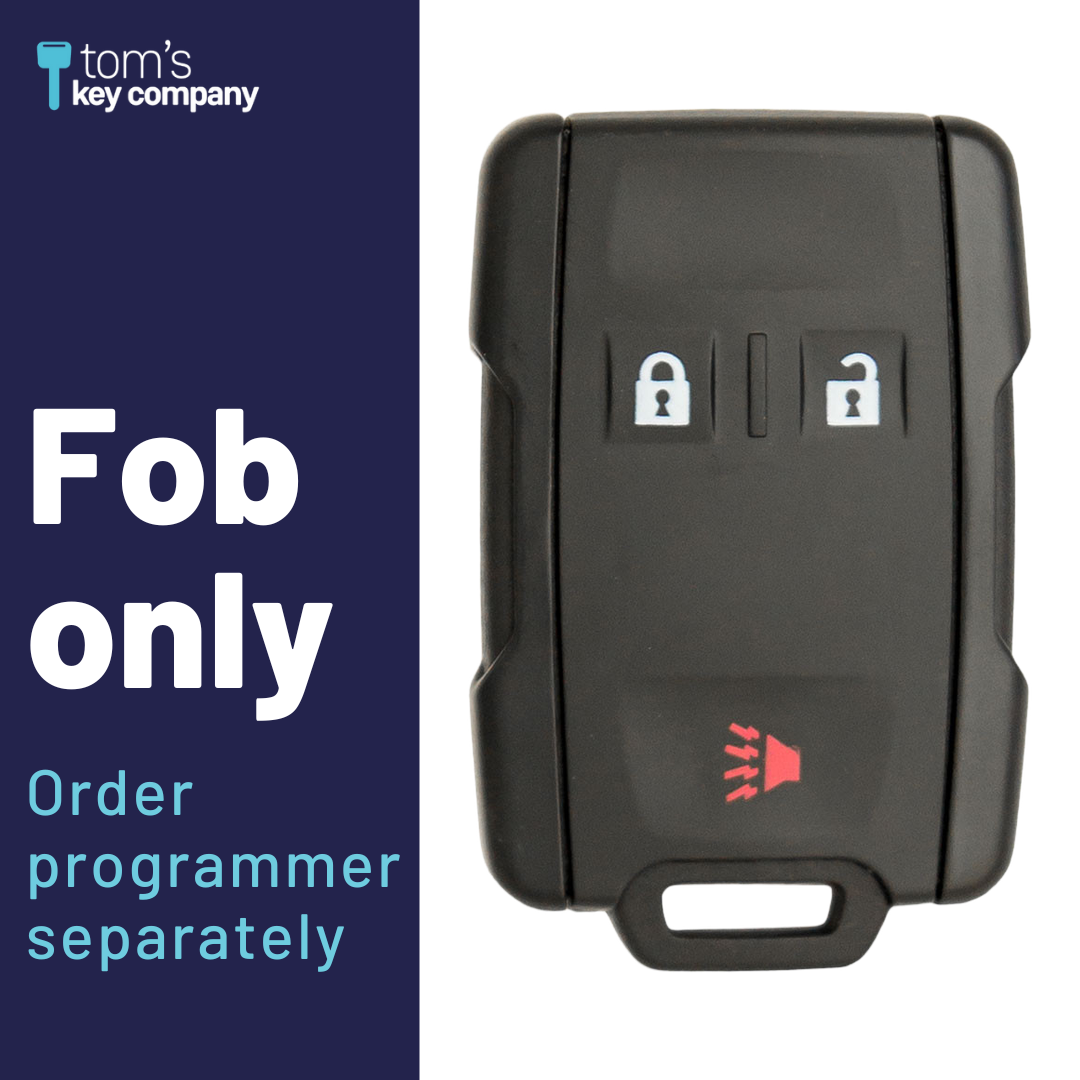 Brand New Aftermarket 3-Button Remote Fob with Lock, Unlock, Panic for Select GMC Vehicles (GMCFOB-3B-828-K)