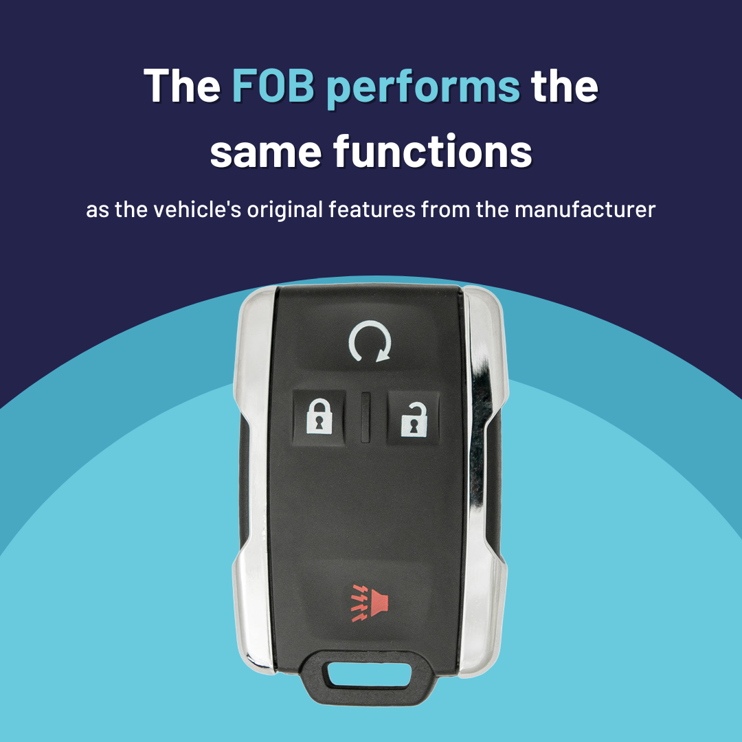 Ultimate Remote FOB Bundle with Programming Tool and Aftermarket 4 Button Remote FOB for Select GMC Vehicles (GMCFOB-4B-834-K-UKB)