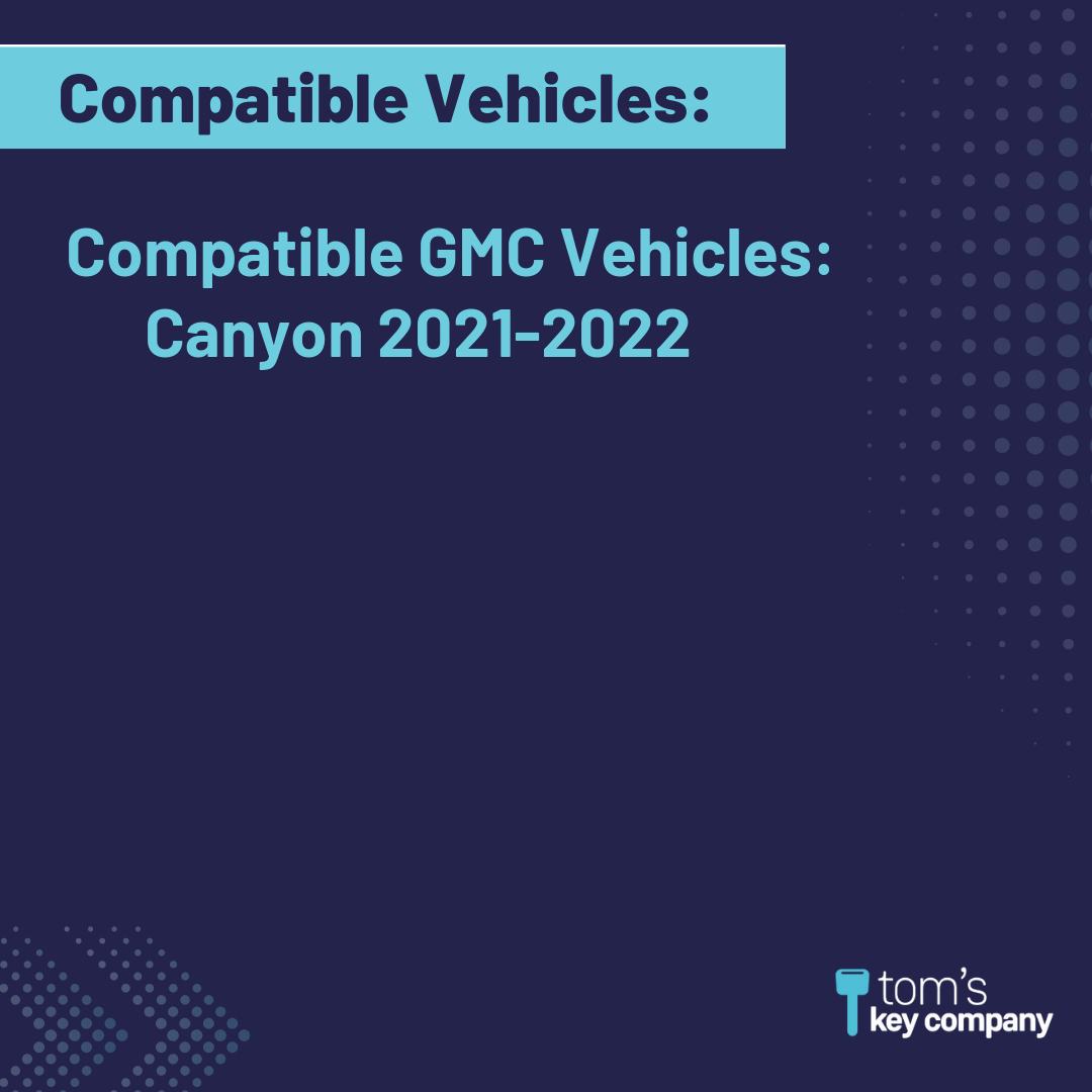 Brand New Aftermarket 4-Button Remote Fob with Lock, Unlock, Remote Start, Panic for Select GMC Vehicles (GMCFOB-4B-834-K)