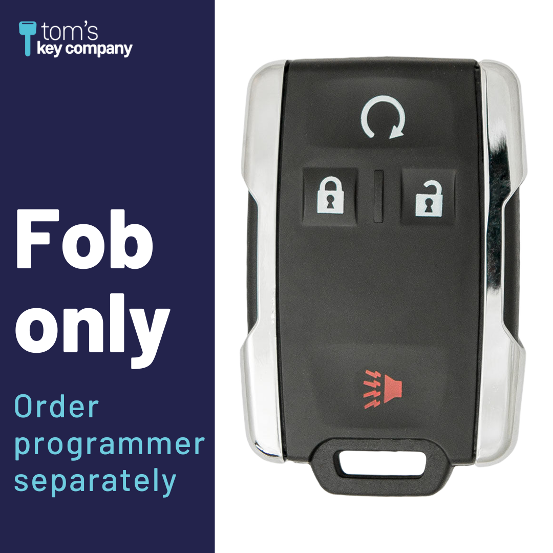 Brand New Aftermarket 4-Button Remote Fob with Lock, Unlock, Remote Start, Panic for Select GMC Vehicles (GMCFOB-4B-834-K)