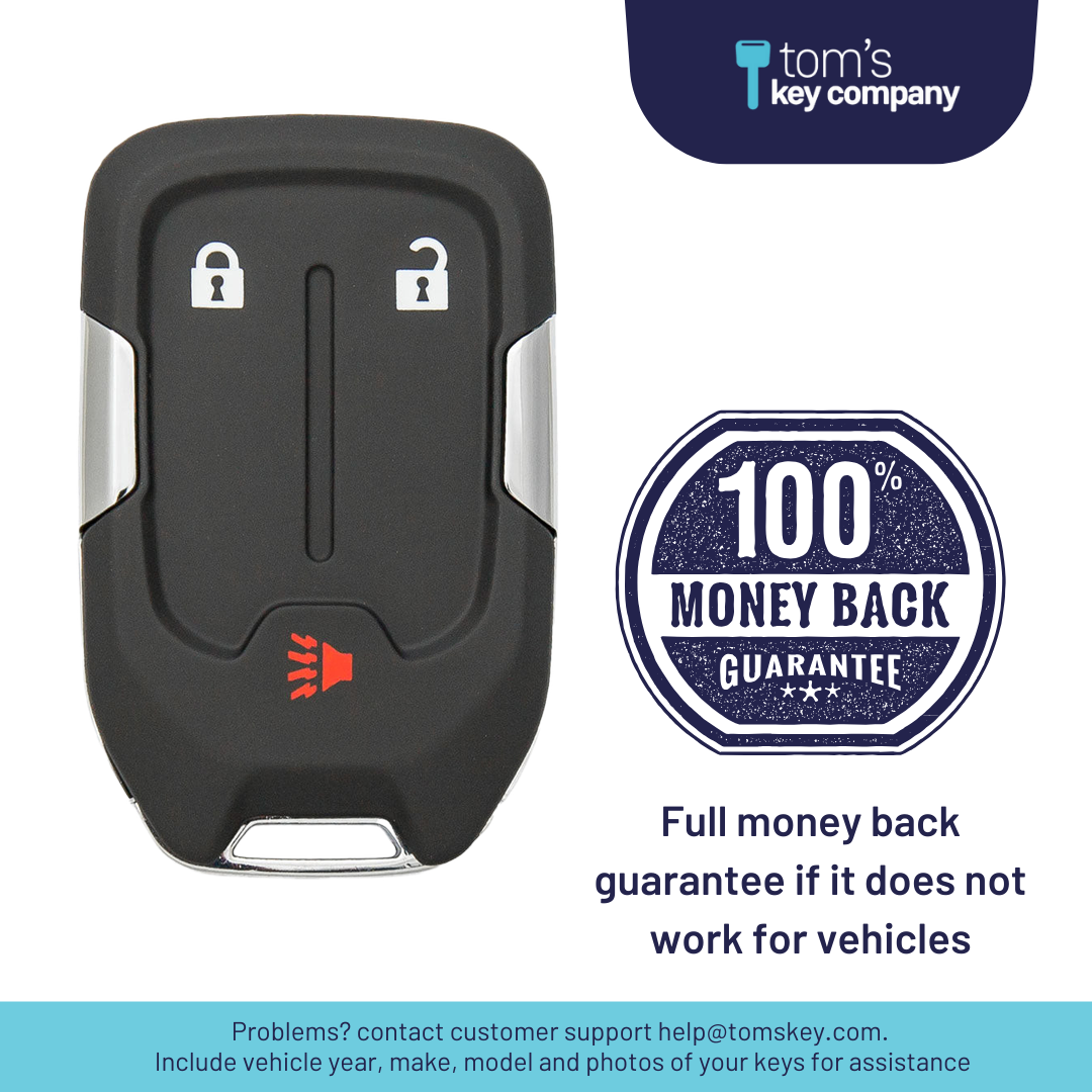 Ultimate Smart Key Bundle with Programming Tool, Aftermarket 3-Button Smart Key Fob and Key By Photo for Select GMC Vehicles (GMCSK-3B-865-K-UKB)