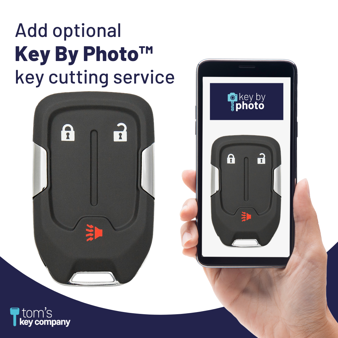 Brand New Aftermarket 3-Button Smart Key Fob with Lock, Unlock, Panic for Select GMC Vehicles (GMCSK-3B-865-K)