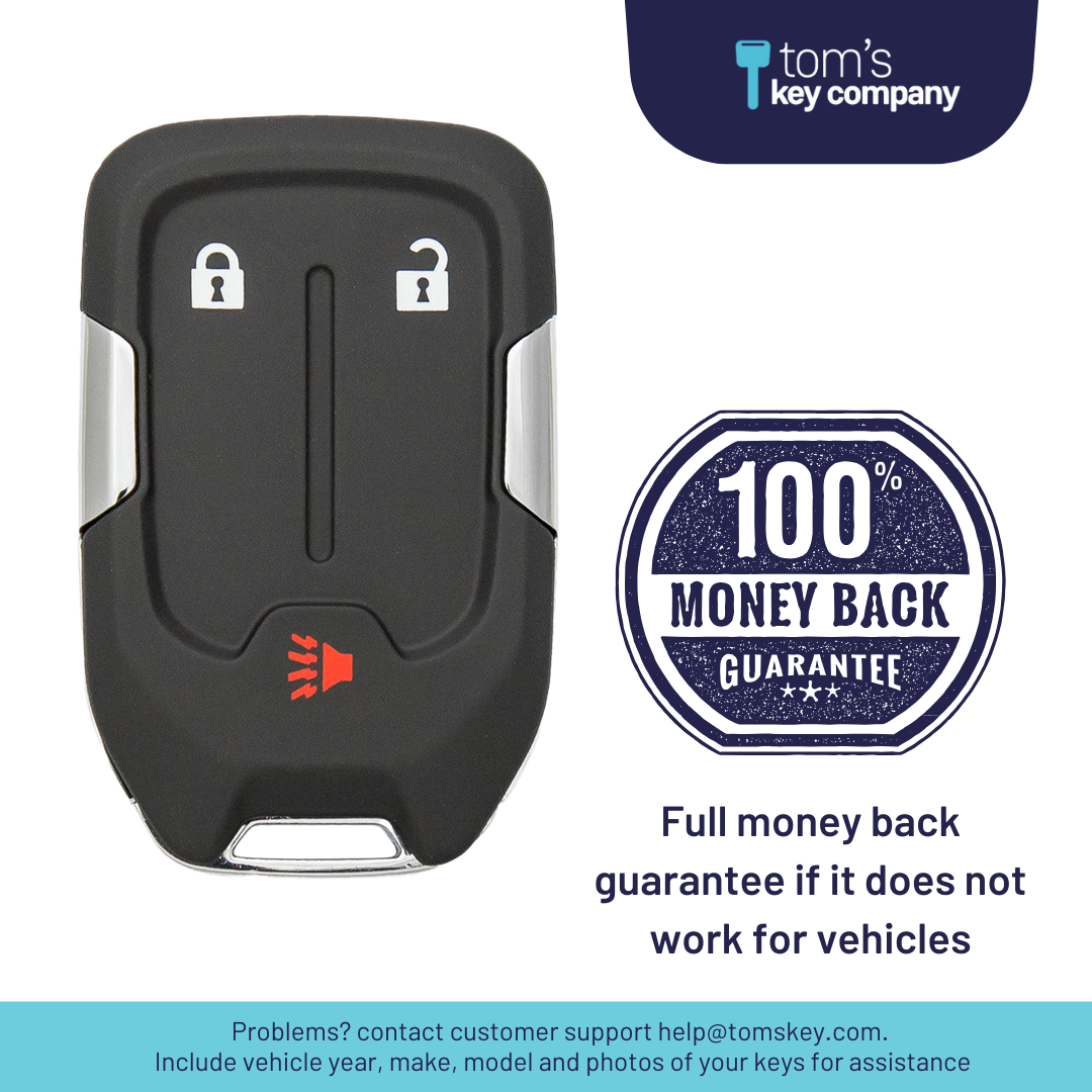 Ultimate Smart Key Bundle with Programming Tool, Aftermarket 3-Button Smart Key Fob and Key By Photo for Select GMC Vehicles (GMCSK-3B-901-K-UKB)