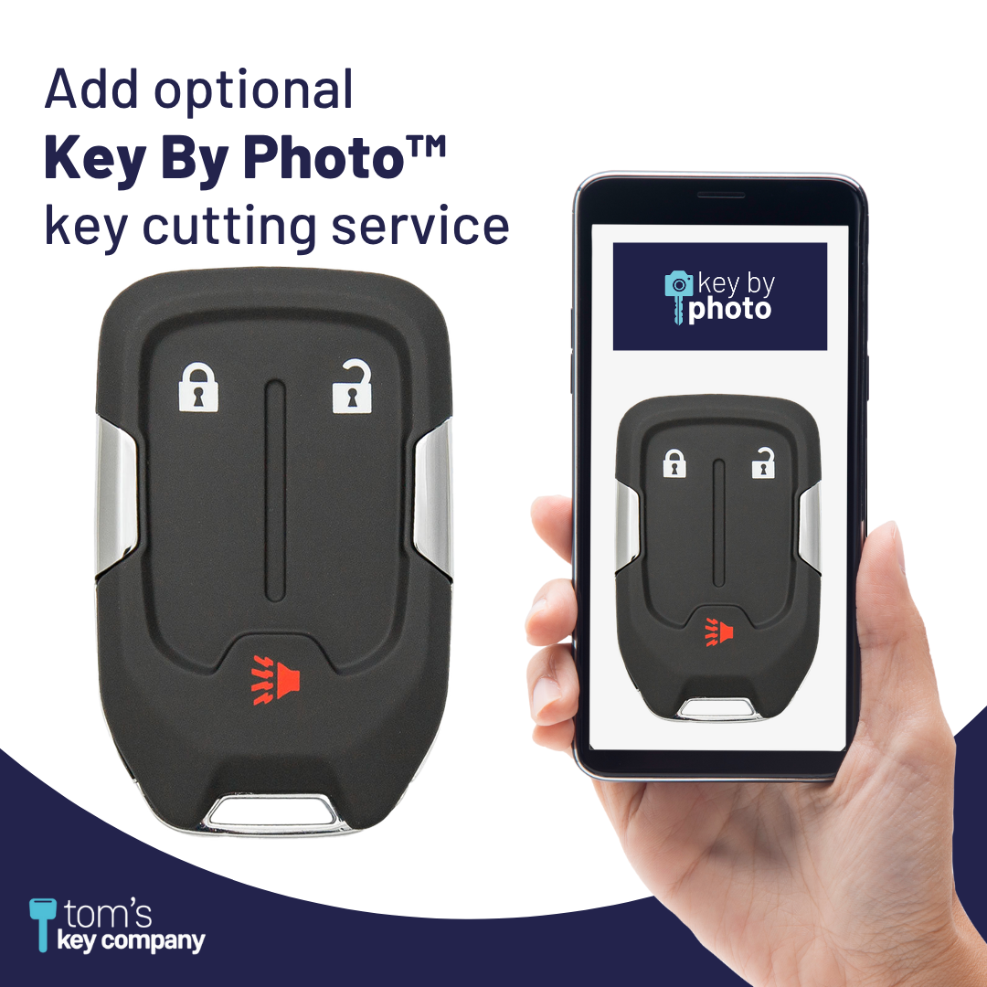 Brand New Aftermarket 3-Button Smart Key Fob with Lock, Unlock, Panic for Select GMC Vehicles (GMCSK-3B-901-K)