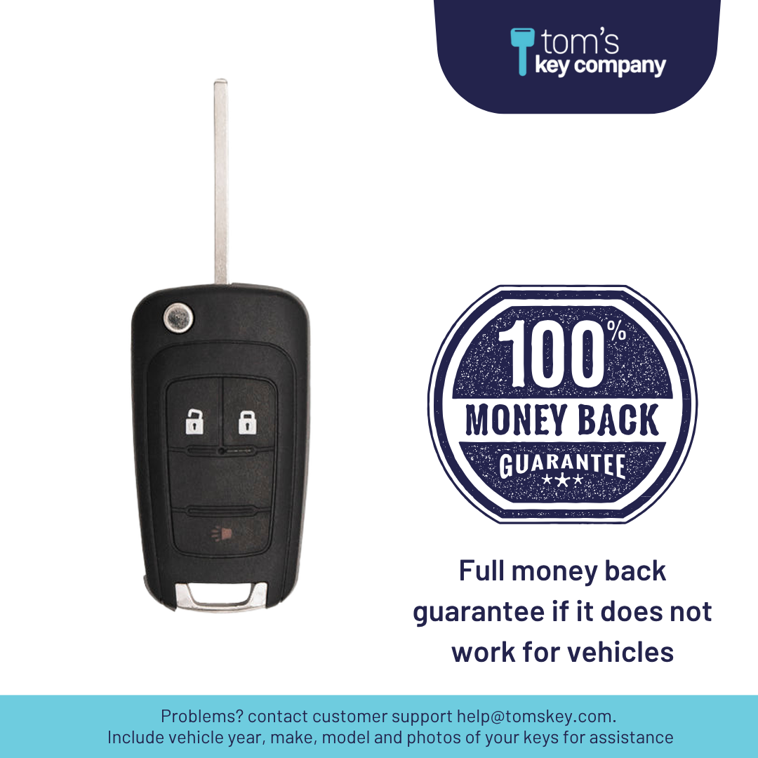 Brand New Aftermarket 3-Button Smart Key Fob with Lock, Unlock, Panic for Select GMC Vehicles (GMCSK-3B-951-K)