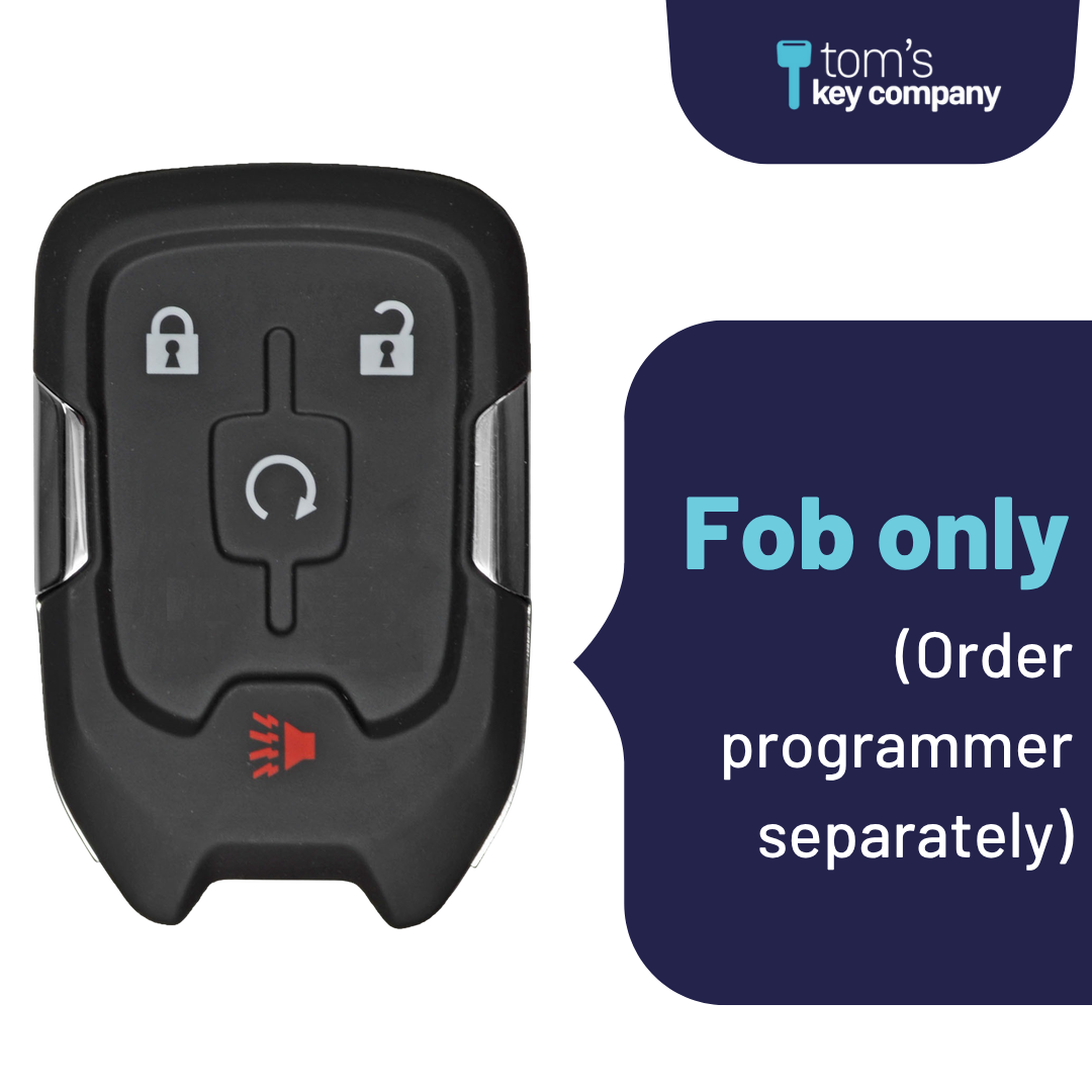 Brand New Aftermarket 4-Button Smart Key Fob with Lock, Unlock, Remote Start, Panic for Select GMC Vehicles (GMCSK-4B-860-K)