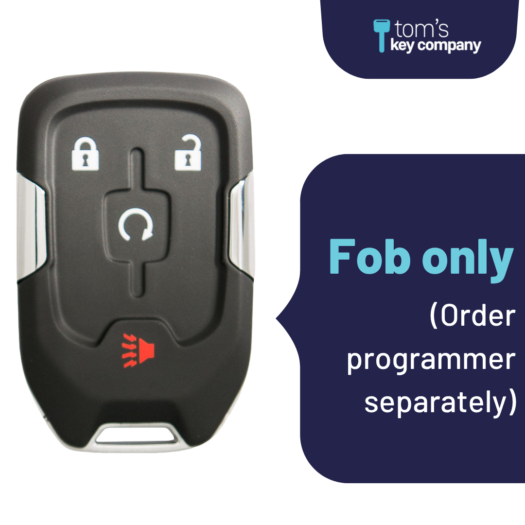 Like New Refurbished 4-Button Smart Key Fob with Lock, Unlock, Remote Start, Panic for Select GMC Vehicles (GMCSK-4B-890-K)