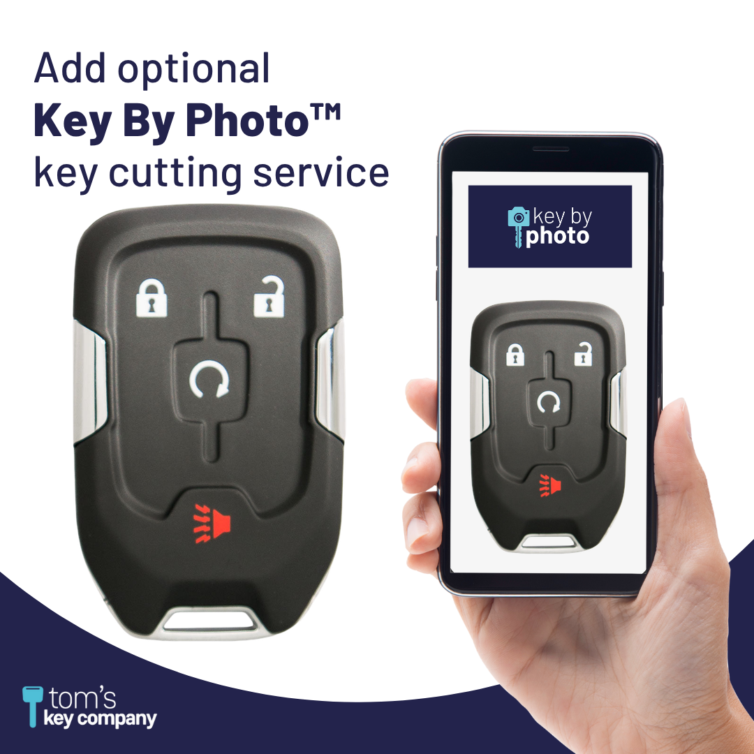 Brand New Aftermarket 4-Button Smart Key Fob with Lock, Unlock, Remote Start, Panic for Select GMC Vehicles (GMCSK-4B-890-K)