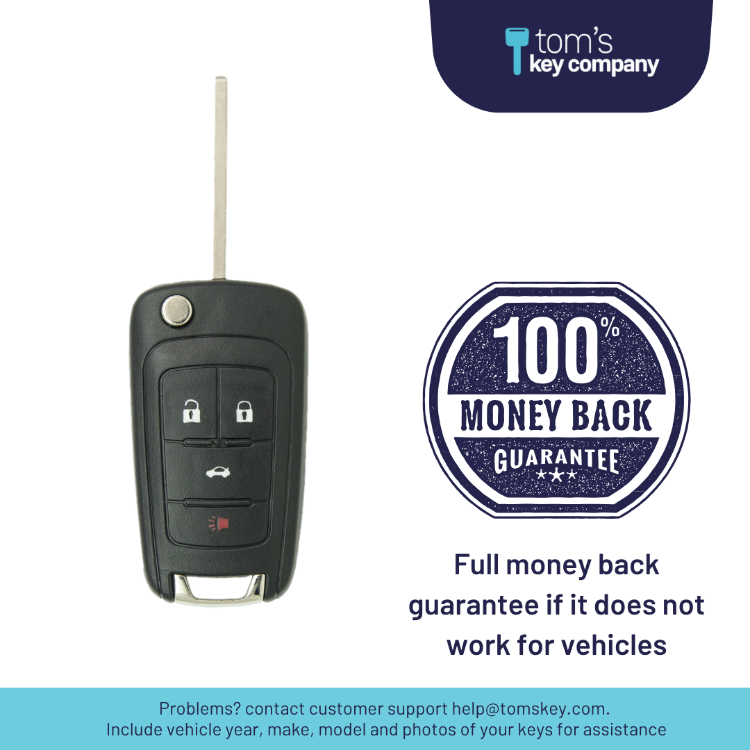 Brand New Aftermarket 4-Button Smart Key Fob with Lock, Unlock, Trunk, Panic for Select GMC Vehicles (GMCSK-4B-TR-791-K)