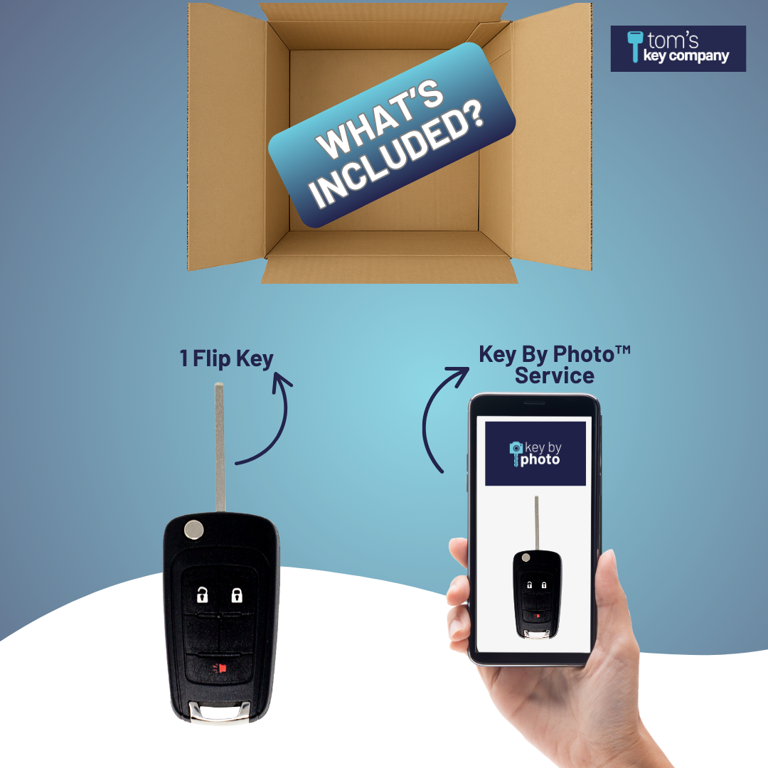 Ultimate Key Bundle DIY Car Key Replacement Kit with SimpleKey™ Programmer & Key By Photo™ Service | Select Buick, Chevrolet & GMC Vehicle with 3 Button Remote Key with High Security Blade (GMFK3SK-KBP-UKB)