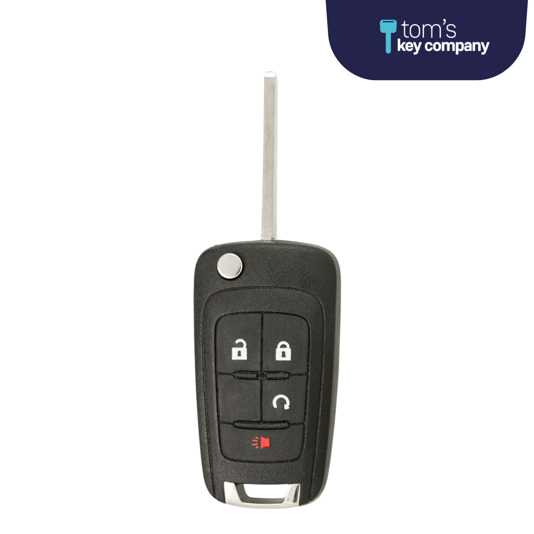 Brand New Aftermarket 4 Button Flip Key with Remote Start for Select Chevrolet & GMC Vehicles (GMFLP-4B-RS-OHT01060512)