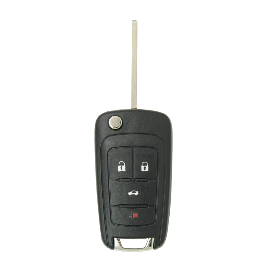 Brand New Aftermarket 4 Button Flip Key with Trunk Release for Select Buick, Chevrolet, & GMC Vehicles (GMFLP-4B-TR-OHT01060512)