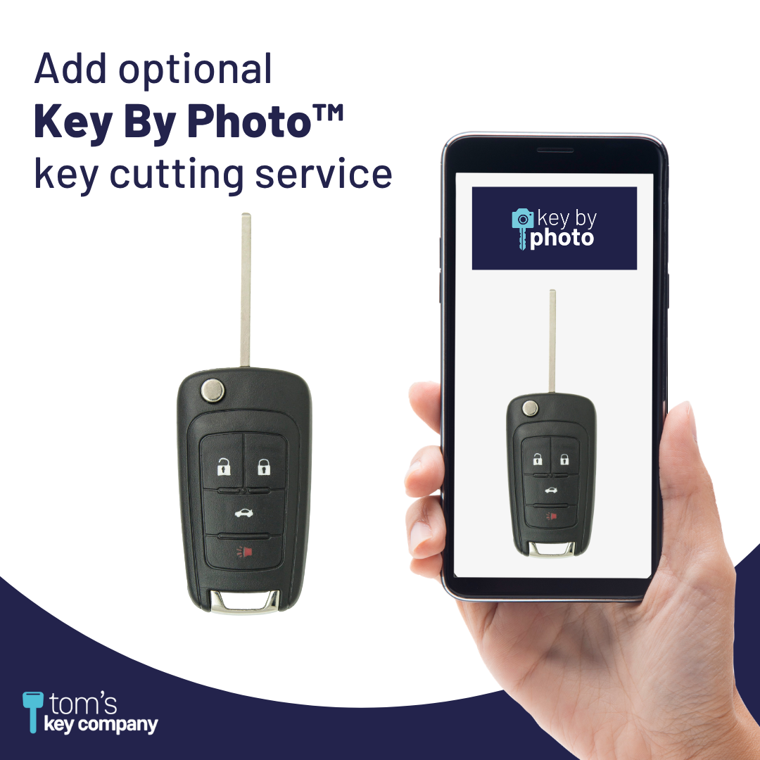 Brand New Aftermarket 4 Button Flip Key with Trunk Release for Select Buick, Chevrolet, & GMC Vehicles (GMFLP-4B-TR-OHT01060512)