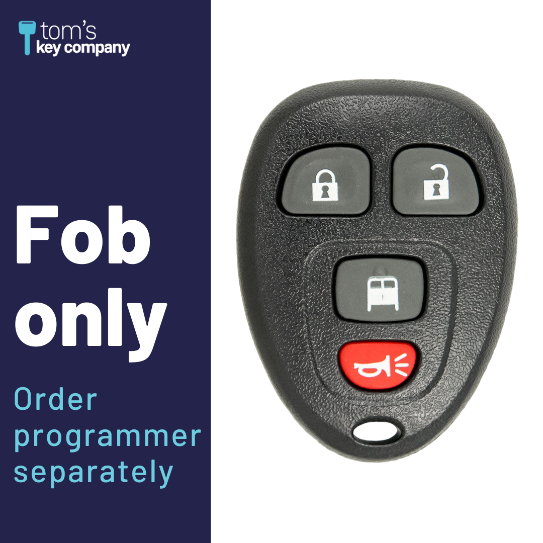 Brand New Aftermarket 4-Button Remote Fob with Lock, Unlock, Cargo Door, Panic for Select Chevrolet and GMC Vehicles (GMFOB-4B-CD-742-K)