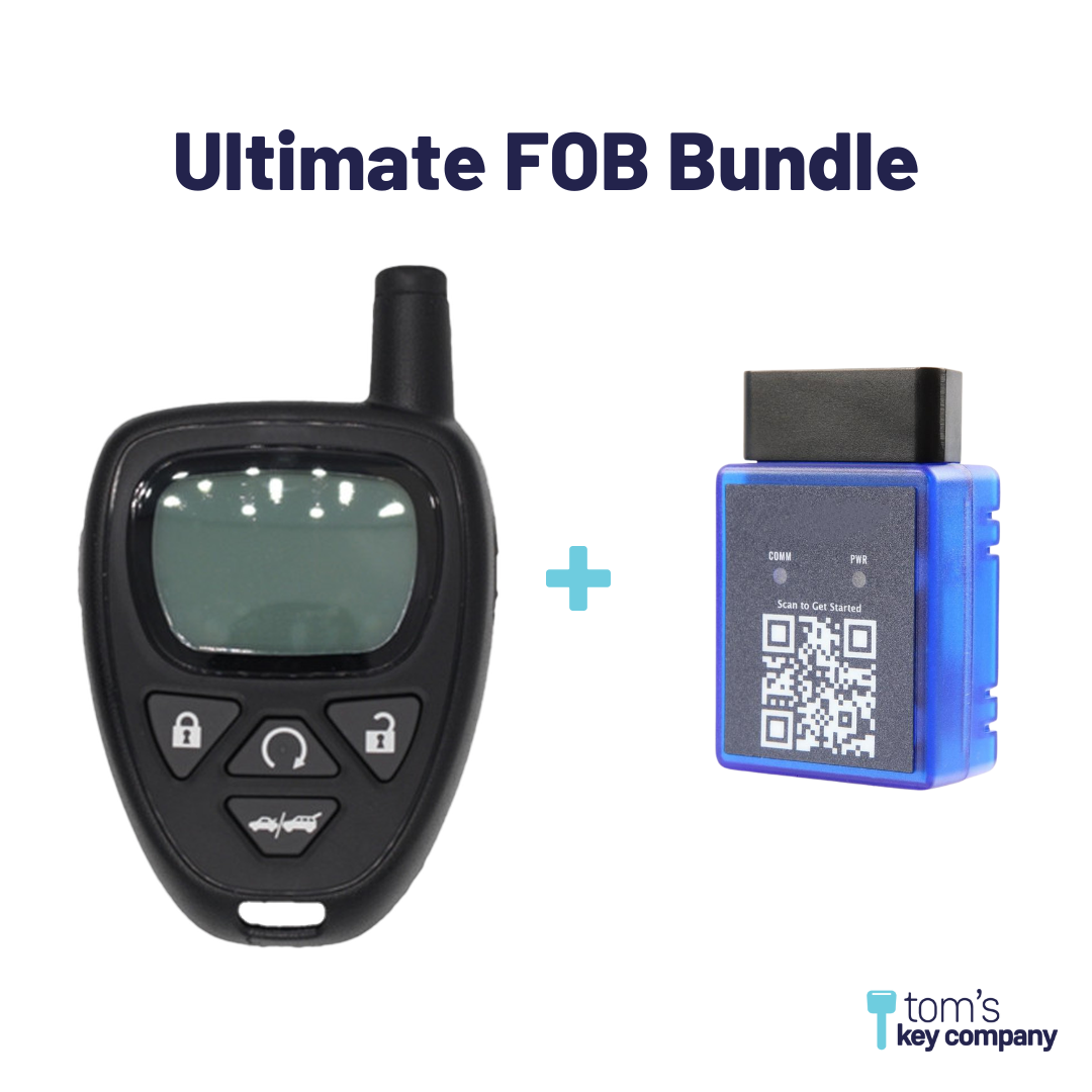 Ultimate Remote FOB Bundle with Programming Tool and Aftermarket 5 Button Remote FOB for Select Pontiac Vehicles (GMFOB-5B-827-RC-K-UKB)