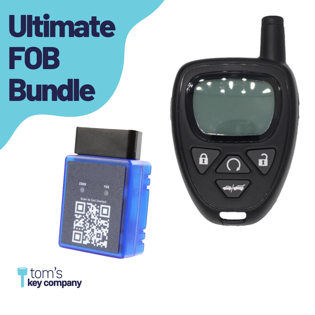Ultimate Remote FOB Bundle with Programming Tool and Refurbished 5 Button Remote FOB for Select Pontiac Vehicles (GMFOB-5B-827-RC-K-UKB)