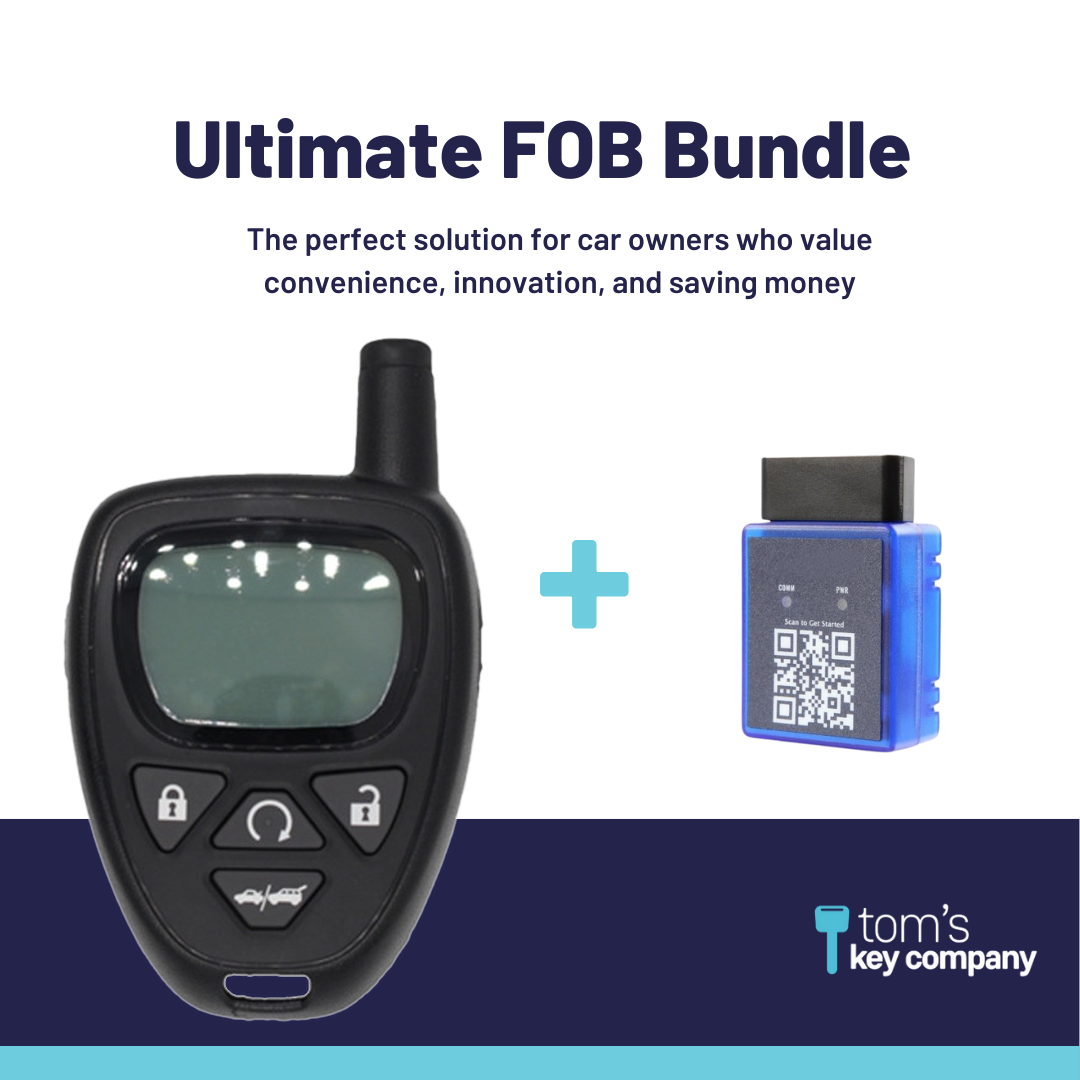 Ultimate Remote FOB Bundle with Programming Tool and Refurbished 5 Button Remote FOB for Select Pontiac Vehicles (GMFOB-5B-827-RC-K-UKB)