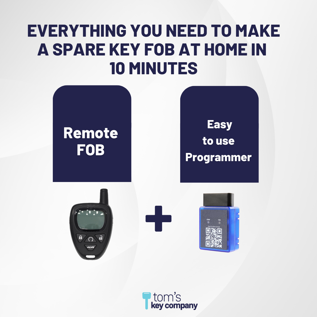 Ultimate Remote FOB Bundle with Programming Tool and Aftermarket 5 Button Remote FOB for Select Pontiac Vehicles (GMFOB-5B-827-RC-K-UKB)