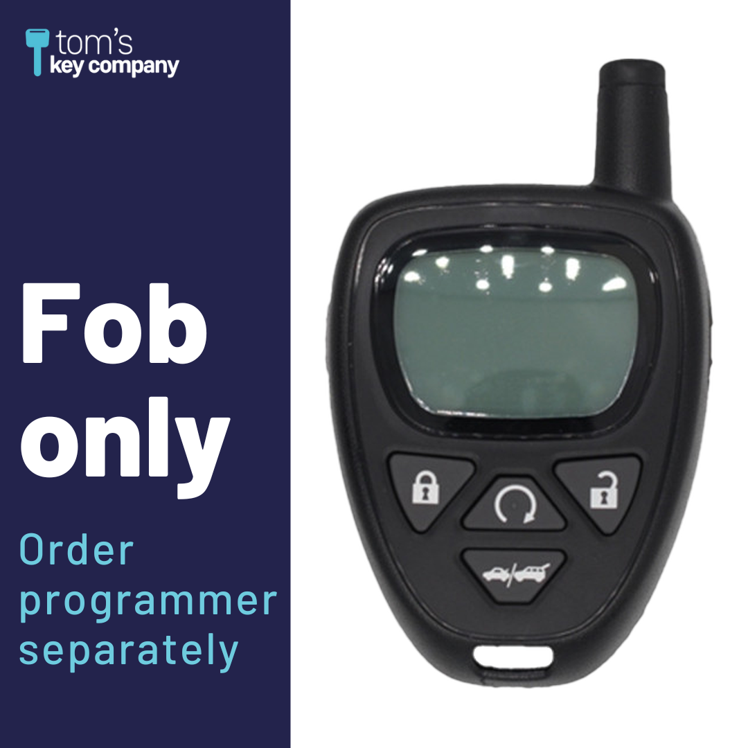 Brand New Aftermarket 5-Button Remote Fob with Lock, Unlock, Remote Start, Trunk, Panic for Select Pontiac Vehicles (GMFOB-5B-827-RC-K)