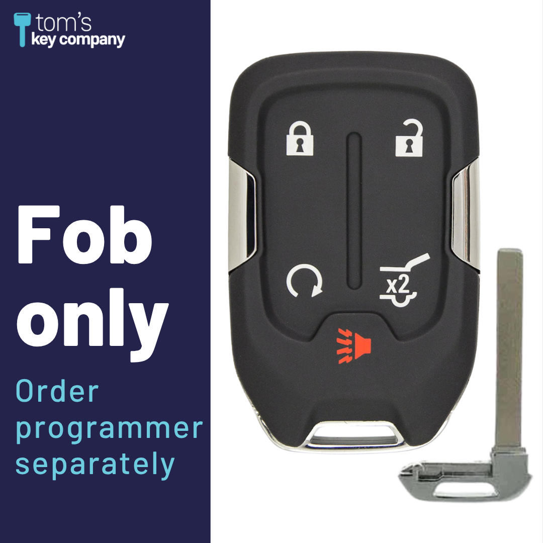 Brand New Aftermarket 5 Button Smart Key with Hatch Release & Remote Start for Select GMC Vehicles (GMSK-5B-HATCH-HYQ1EA)